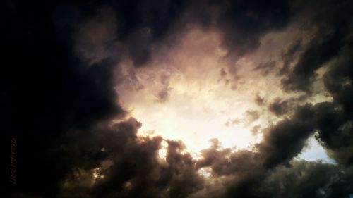 Low angle view of storm clouds in sky