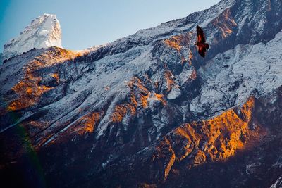 Low angle view of mountains against sky