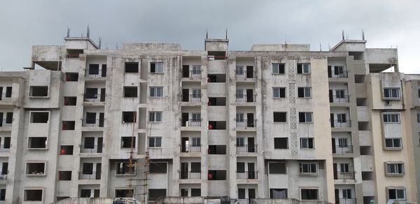 Low angle view of buildings in city