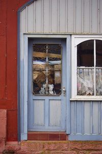 Closed window of old building