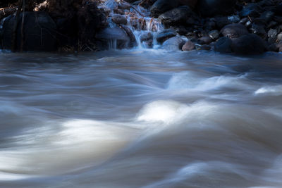 Scenic view of waterfall