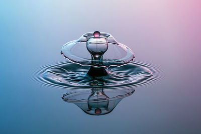 View of splashing droplet