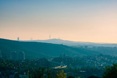 Cityscape of istanbul's anatolian side.