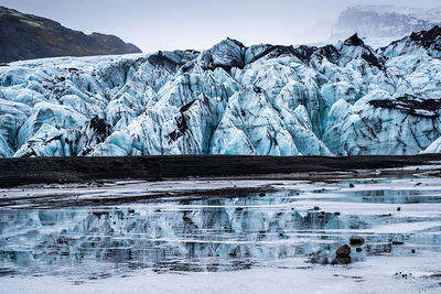 Scenic view of frozen landscape