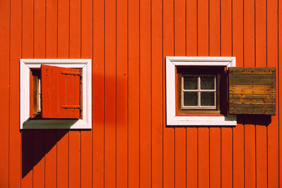 Full frame shot of orange building