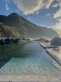 Scenic view of sea against sky