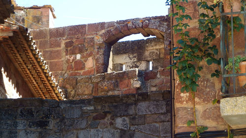 Old ruin against wall