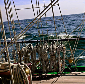 Close-up of sea against sky