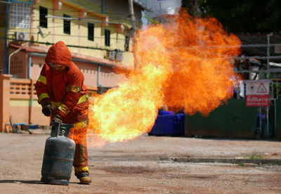 Man working on street