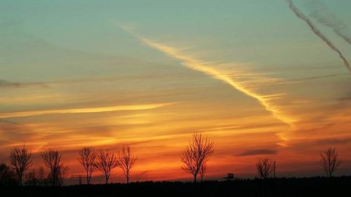 Scenic view of dramatic sky during sunset