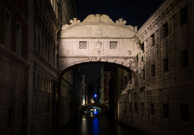 View of historical building at night