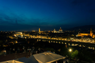 The panoramic view of florence, seen from piazzale michelangelo