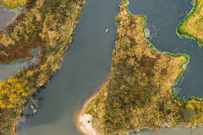 High angle view of a lake