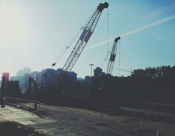 Construction site against sky