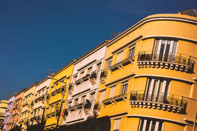 Low angle view of buildings against sky