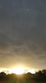 Scenic view of landscape against sky during sunset