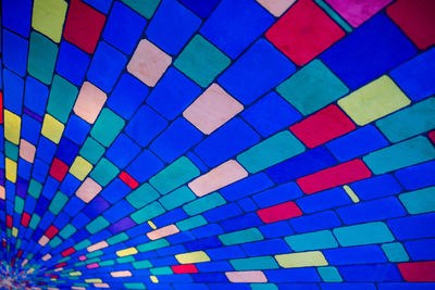 Full frame shot of colorful brick wall
