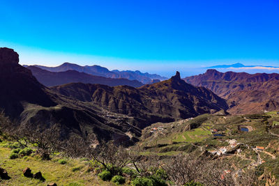 Scenic view of mountains against clear blue sky partner pic nice 