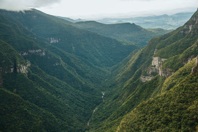 High angle view of valley