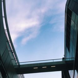 Low angle view of modern building against sky