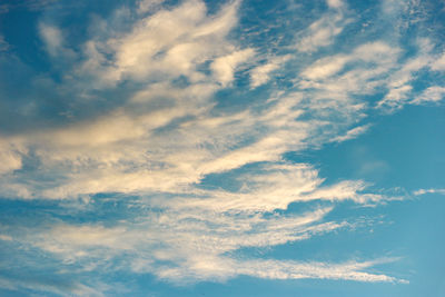 Low angle view of clouds in sky