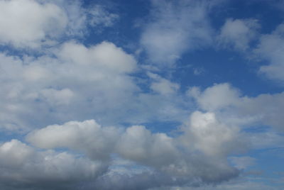 Low angle view of clouds in sky