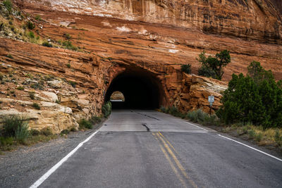 Road in tunnel