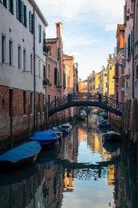 Reflection of buildings in city