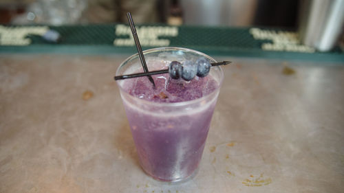 Close-up of drink in glass