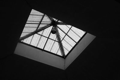 Low angle view of skylight