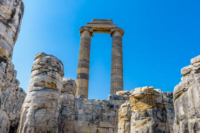 Low angle view of old ruins