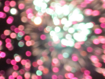 Defocused image of illuminated christmas lights