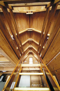 Low angle view of illuminated ceiling in building