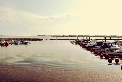 Boats in sea