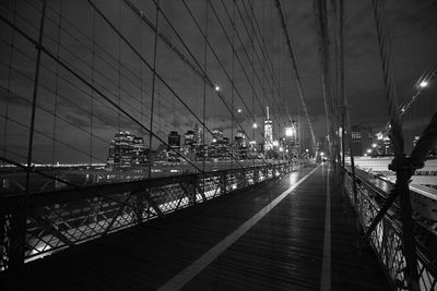 View of illuminated city at night