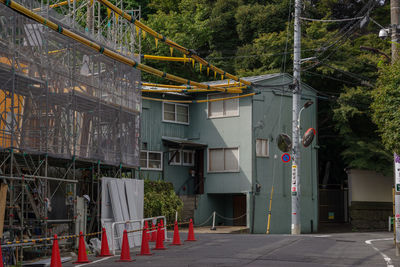 Exterior of building under construction