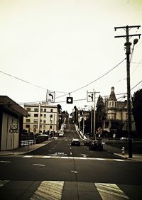 City street against clear sky