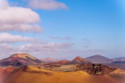 Scenic view of desert against sky