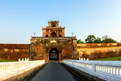 View of historical building against clear sky