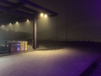 View of illuminated lights at night