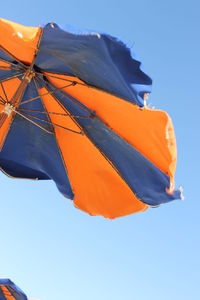 Low angle view of clear blue sky