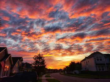 Buildings against sky during sunset