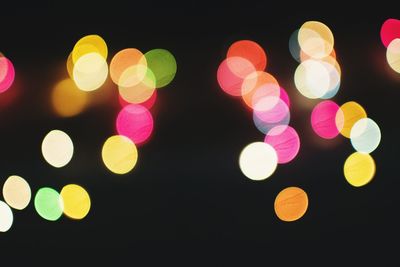 Defocused image of colorful lights