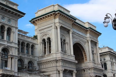 Low angle view of historical building against sky