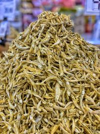 Close-up of dead for sale in market