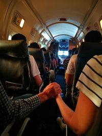 People sitting in airplane