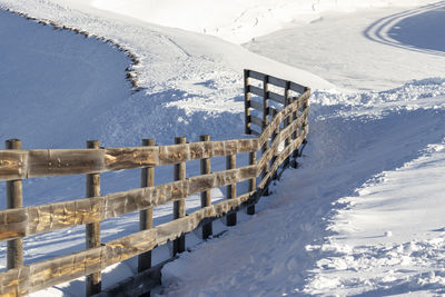 Scenic view of snow covered field