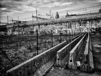Railroad tracks against sky