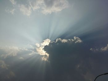 Low angle view of cloudy sky