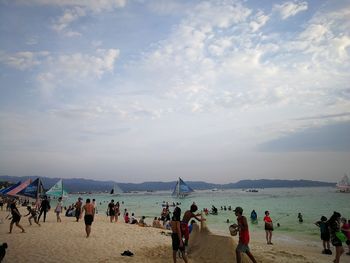 Group of people on beach